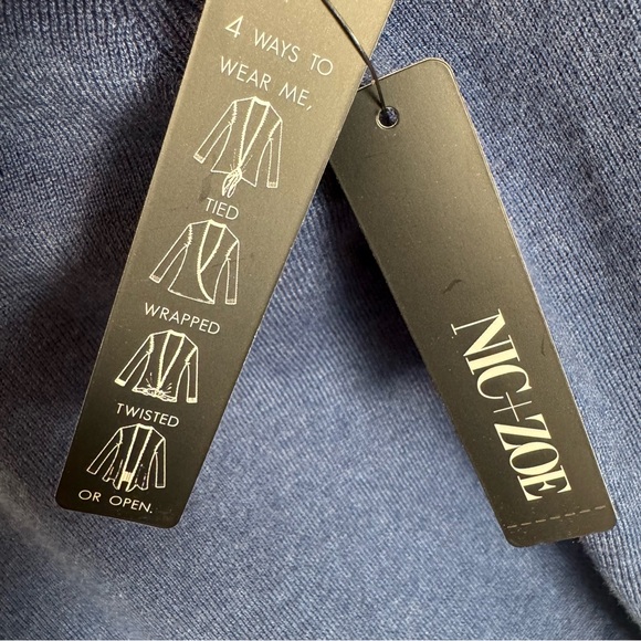 Nic+Zoe NEW 4- Way Open Waterfall Cardigan Size Petite Medium - Picture 10 of 15